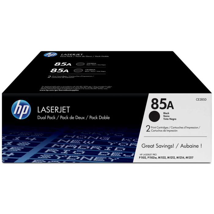 Картридж HP 85A Blk Dual Pack LJ Toner Cartridge для LJ P1102P1106M1132MFPM1212MFPM1217MFP<br>