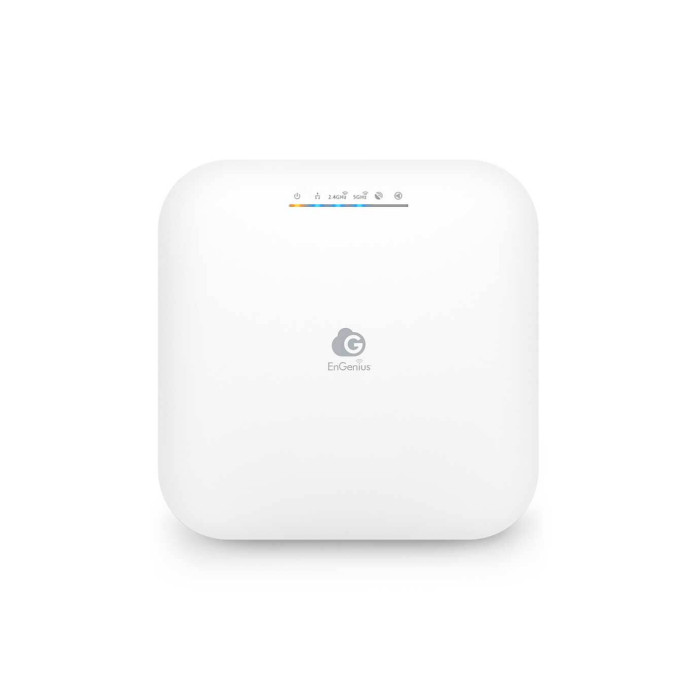 Cloud Managed AP Indoor Dual Band 11ax 1148+2400Mbps 4T4R 2.5GbE PoE.at(+) 3dBi ia Scanning Radio BLE<br>EnGenius Cloud Managed Wi-Fi 6 4×4 Indoor Access Point ECW230 S supports dual concurrent 802.11ax Wi-Fi 6 architecture, delivering supercharged speeds