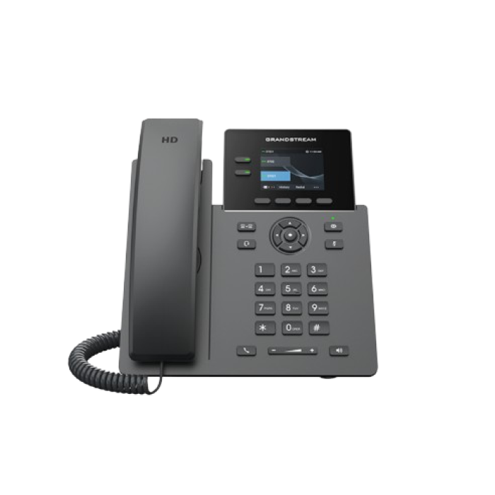 Grandstream GRP2610P, Professional P Phone, 2 SIP accounts, 2 lines, 2x Ethernet 10/100 PoE, 320x240 (2.4') color LCD, 8 virtual BLF keys, no PSU<br>The GRP2610 is a functional carrier—class IP phone with two lines and automatic
parameter settings, w