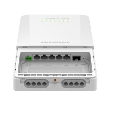 Grandstream GWN7710R, Layer 2 Lite Cloud Managed Switch, 1x 2.5G SFP, 5x GbE, 4x PoE/PoE+ or Passive PoE, max 100W total budget, 6KV surge protection<br>Outdoor Managed Layer 2 Network Switch
(lightweight version) with 6 GWN7710R ports

The GWN7710R is a 