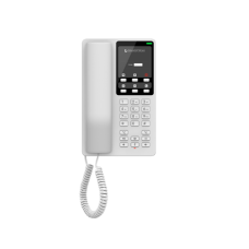 Grandstream GHP620, White Compact Hotel IP Phones, 2 lines, 2 SIP accounts, One 10/100 Mbsps Ethernet ports,USB Type-C port for charging external devices, PoE, No PSU included<br>Protocols/standards
SIP: SIP RFC3261, TCP/IP/UDP, RTP/RTCP, RTCP-XR, TLS, SR
