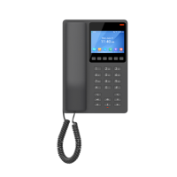 Grandstream GHP631, Compact Hotel IP Phone, 2 SIP accounts, 2 lines, 1x Ethernet 10/100 PoE, 480x320 (3.5") Color LCD, no PSU, Black<br>Protocols/standards
SIP: SIP RFC3261, TCP/IP/UDP, RTP/RTCP, RTCP-XR, TLS, SRTP
Network: IPv4, IPv6, HTTP/HTTPS, AR