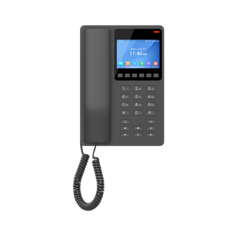 Grandstream GHP631, Compact Hotel IP Phone, 2 SIP accounts, 2 lines, 1x Ethernet 10/100 PoE, 480x320 (3.5') Color LCD, no PSU, Black<br>Protocols/standards
SIP: SIP RFC3261, TCP/IP/UDP, RTP/RTCP, RTCP-XR, TLS, SRTP
Network: IPv4, IPv6, HTTP/HTTPS, AR