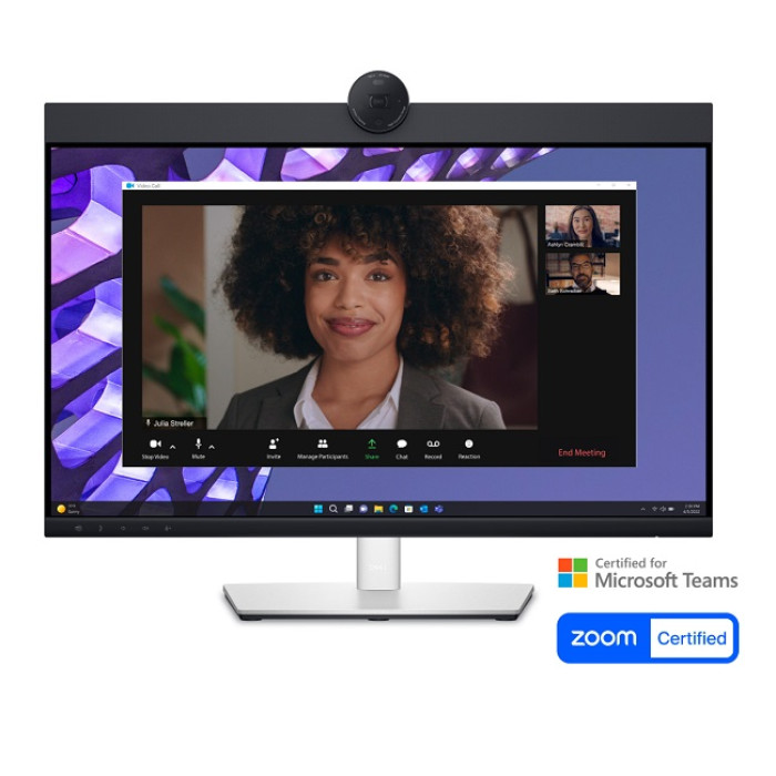Dell 24 Video Conferencing Monitor - P2424HEB,  60.47cm (23.8')/FullHD (1920 x 1080) at 60 Hz/IPS/16:9/250 cd/m2/1000:1/AG/4MP RGB+IR 2K camera/3Yr w<br>The diagonal viewing size
is 23.8 inches

Panel Type
Planar Switching Technology (IPS)

Viewing a