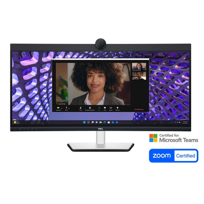 Dell 34 Curved Video Conferencing Monitor - P3424WEB, 86.71cm (34.1')/3Y Whole Unit Exchange<br>
