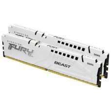 Оперативная память 32GB Kit (2x16) DDR5 5200MHz Kingston FURY Beast White XMP CL40 KF552C40BWK2-32