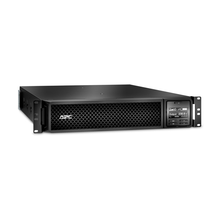 APC Smart-UPS SRT 3000VA RM 230V<br>Main
Main input voltage
230 V

Other input voltage
220 V
240 V

Main output voltage
230 V

Other output voltage
220 V
240 V

Rated power, W
2700 W

Rated power in VA
3000 VA

Type of input connection
BS1363A British
IEC