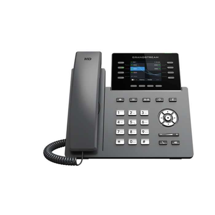 Grandstream GRP2624, Carrier-Grade IP Phones, 8  line keys, 12 SIP accounts, Gigabit Ethernet ports, PoE, HD (with power supply)<br>Protocols/Standards
SIP RFC3261, TCP/IP/UDP, RTP/RTCP, HTTP/HTTPS, ARP, ICMP, DNS(A record, SRV,
NAPTR), DHCP, PPPoE, TELNE