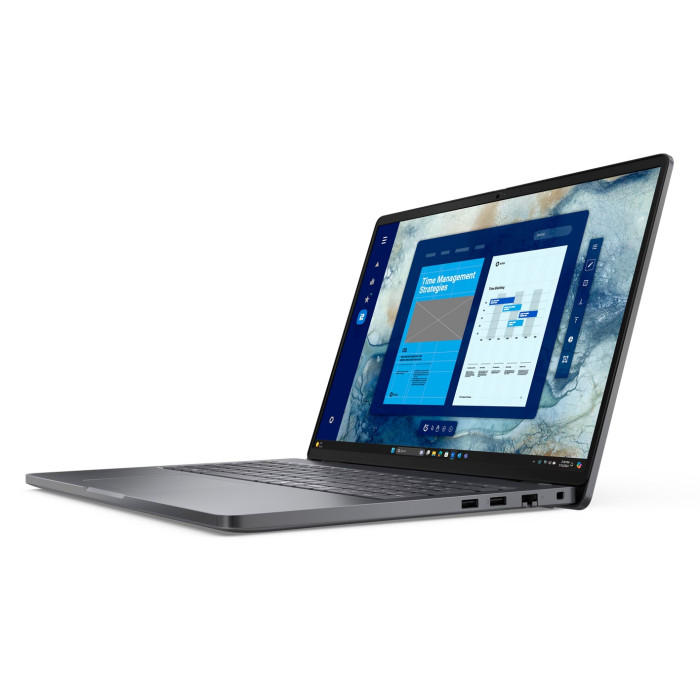 Dell Pro 16 PC16250/C5 220U/16GB/512GB SSD/16.0' FHD+/Integrated/FgrPr/FHD/IR Cam/Mic/WLAN + BT/Backlit Kb/3 Cell/W11Pro/1Y PS<br>Right view
1.	USB 3.2 Gen 1 Type-A
2.	USB 3.2 Gen 1 Type-A with PowerShare
3.	RJ45 Ethernet port, 1GbE
4.	Wedge-shaped l