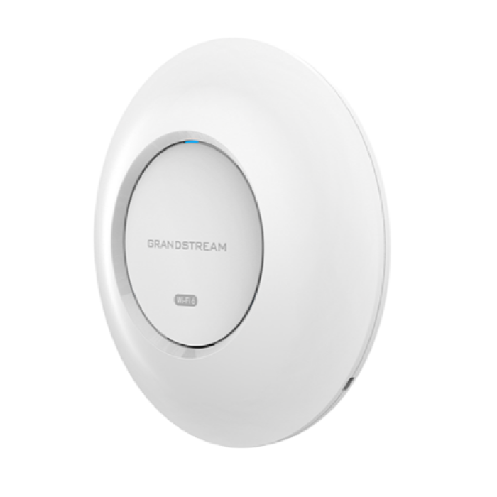 Grandstream GWN7660E, Indoor AX3000 Wi-Fi 6 Access Point, 2x2:2 2.4G, 3x3:2 5G, 1x GbE, PoE, up to 175m coverage, up to 256 wireless clients, 3Gbps aggregate wireless throughput, 50 AP local controlle<br>Wi-Fi Standards 
IEEE 802.11 a/b/g/n/ac/ax

Antenna