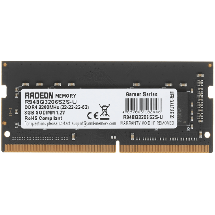 Оперативная память для ноутбука 8Gb DDR4 3200MHz AMD Radeon R9 Series R948G3206S2S-U Retail