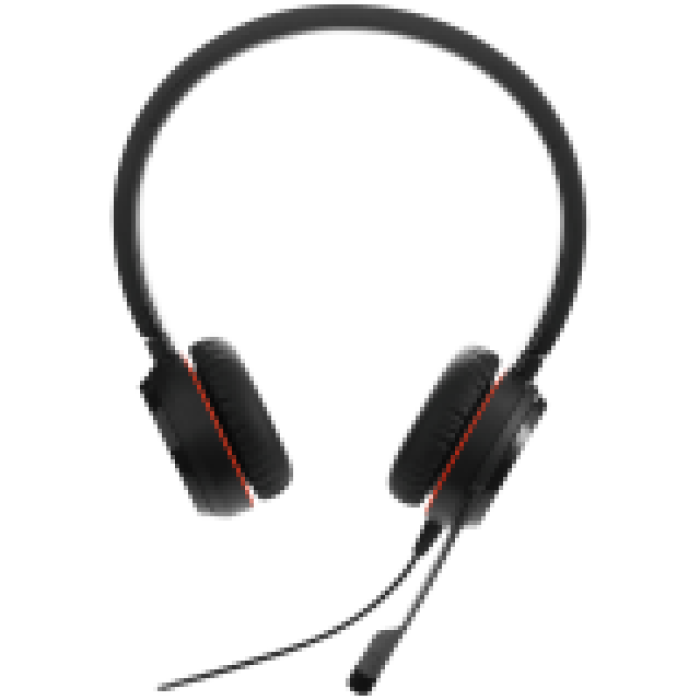 JABRA EVOLVE 30 II MS Stereo USB Headband, Noise cancelling, USB and 3.5 connectivity, with mute-button and volume control on the cord, with leather ear cushion, Microsoft optimized<br>