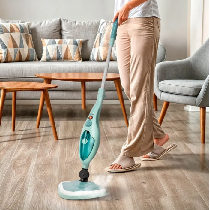 Электрошвабра Kitfort КТ-1079 голубой, бирюзовый