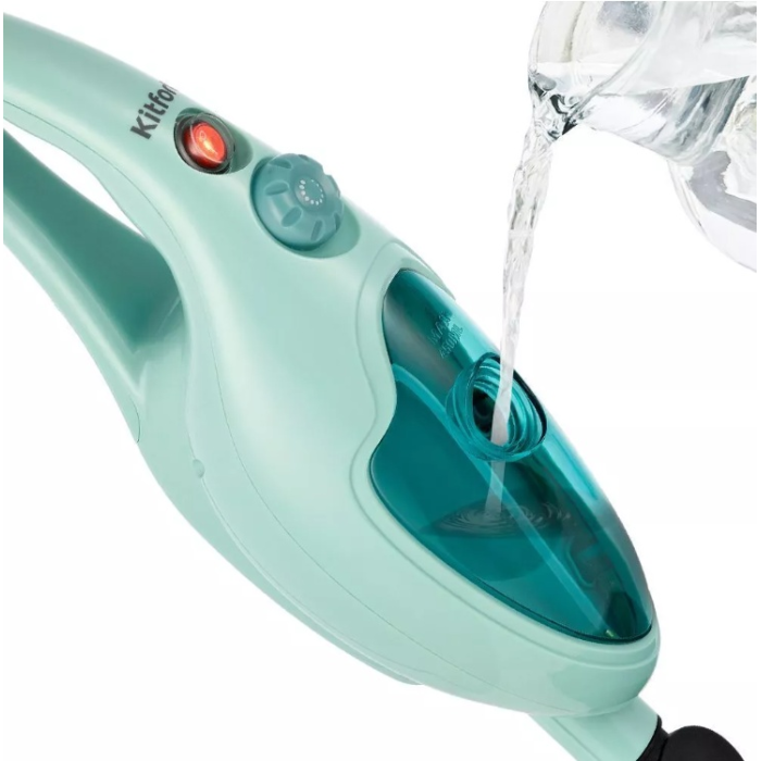 Электрошвабра Kitfort КТ-1079 голубой, бирюзовый