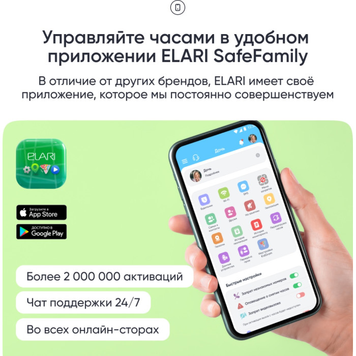 Elari KidPhone Techno 4G 45 мм голубой
