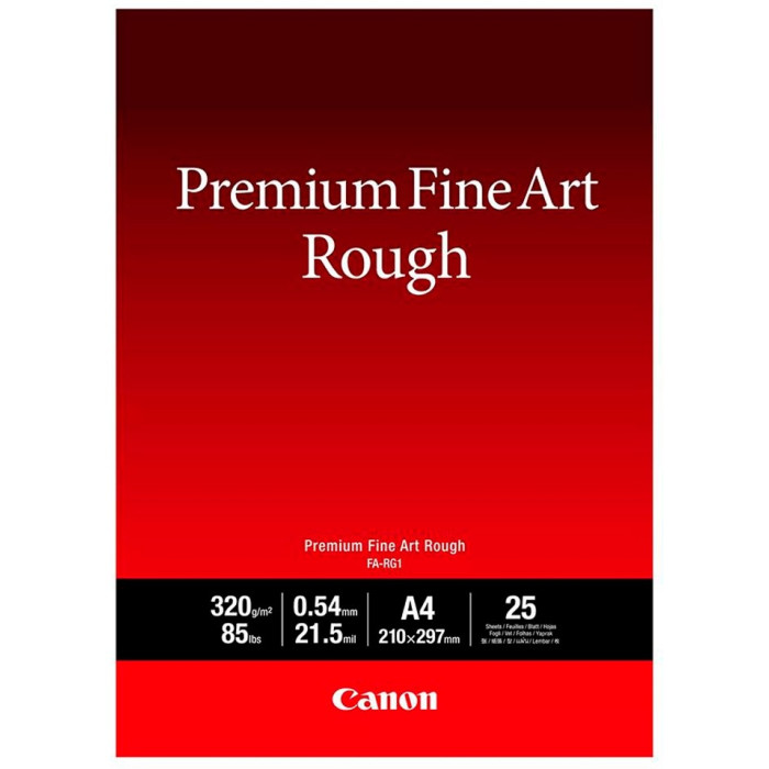 Глянцевая Фотобумага Canon Fine Art Rough FA-RG1 A4, 25 ШТ. (100% Хлопок, Грубая Текстура (Rough)