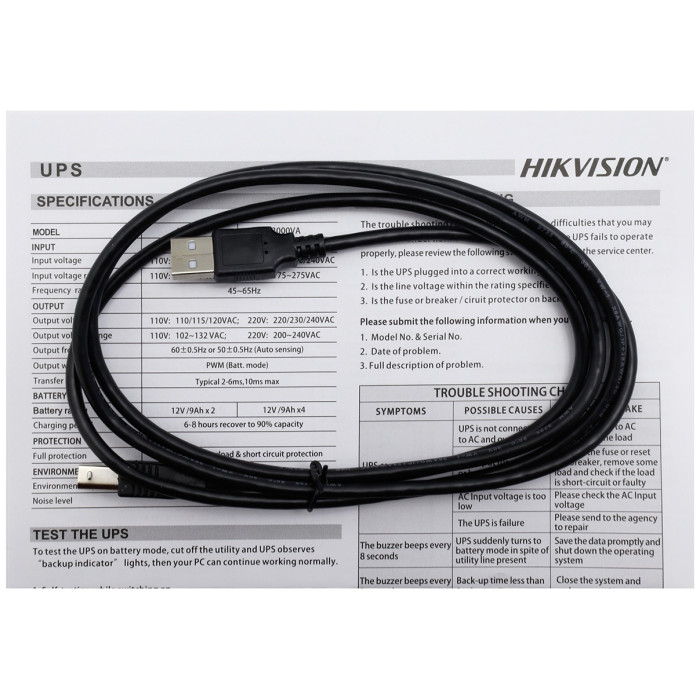 Источник бесперебойного питания Hikvision DS-UPS2000 Schuko