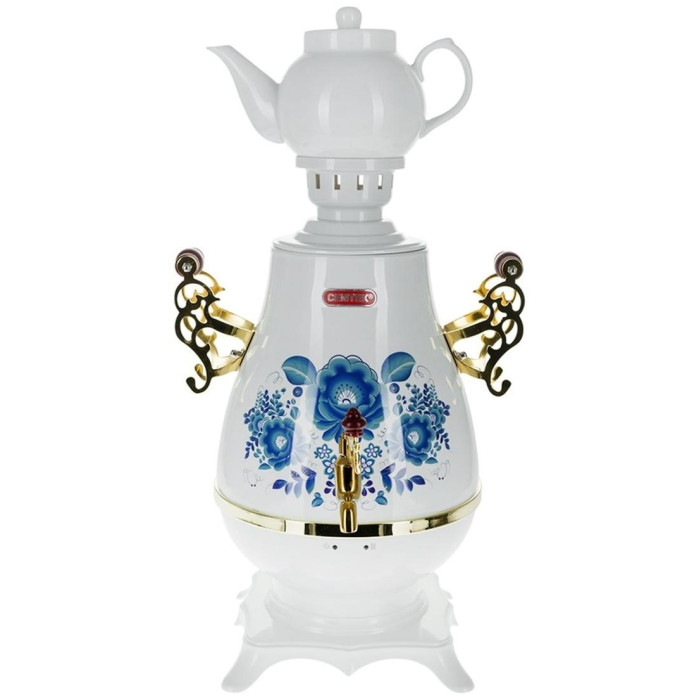 Электросамовар CENTEK CT-0092 A белый, голубой