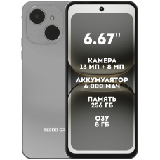 Мобильный телефон TECNO SPARK 40С (KM4k) 256+8 GB Titanium Grey