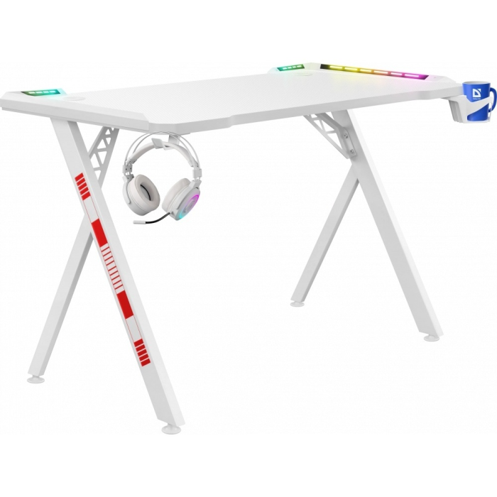 Компьютерный стол Defender Foton RGB 64308, 110x60x75 см, белый