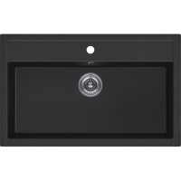 KuchenStern TOP 80 Ku-Granit накладная 50х80.5х19 см, искусственный гранит, тон антрацит