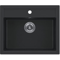 KuchenStern TOP 60 Ku-Granit накладная 50.5х56х19.5 см, искусственный гранит, тон черный