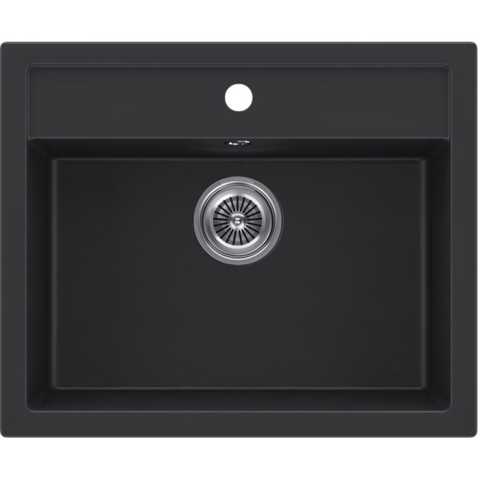 KuchenStern TOP 60 Ku-Granit накладная 50.5х56х19.5 см, искусственный гранит, тон черный