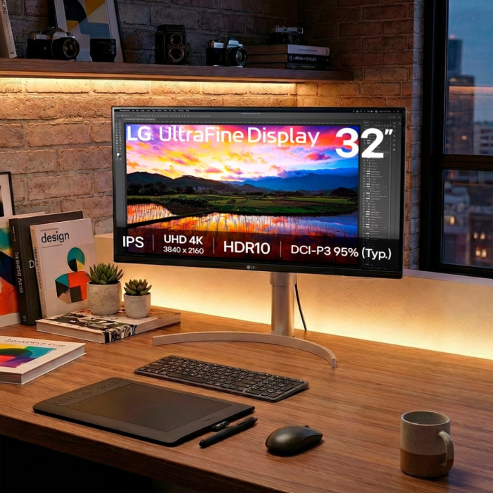 31.5' LG 32UN650K-W серебристый