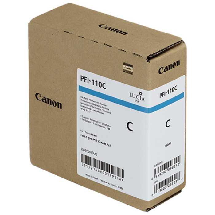Canon PFI-110 Cyan с чипом голубой (cyan)