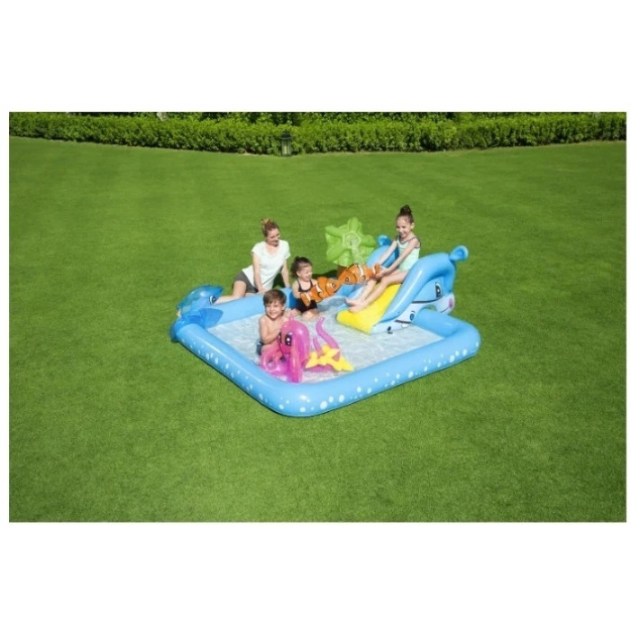 Бассейн надувной Bestway Аквариум 53052, 239x206x26 см