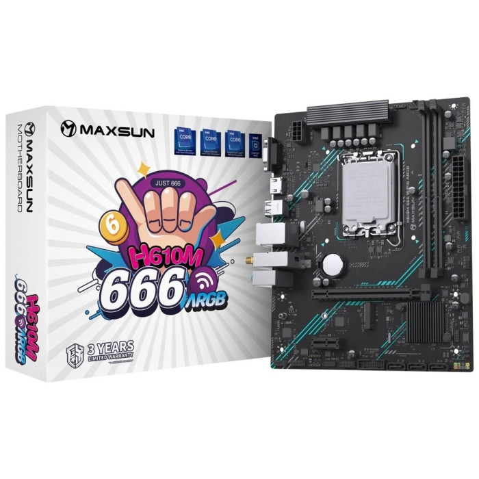 MAXSUN MS-H610M 666 WIFI6 ARGB