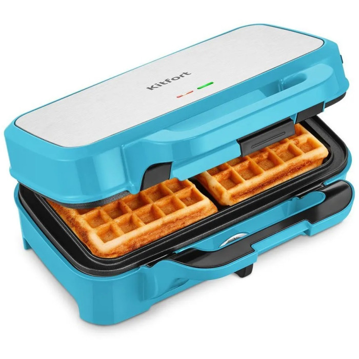 Вафельница Kitfort KT-5602 белый, синий