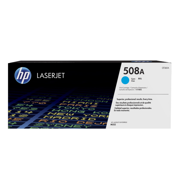 Картридж лазерный HP LaserJet 508A CF361A, Голубой, совместимость HP Color LaserJet Enterprise M552/553/557