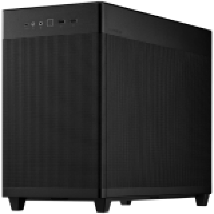 ASUS Prime AP201 MicroATX Case Black - stylish 33-liter MicroATX case with tool-free side panels and a quasi-filter mesh, with support for 360 mm coolers, graphics cards up to 338 mm long, and standard ATX PSUs<br>