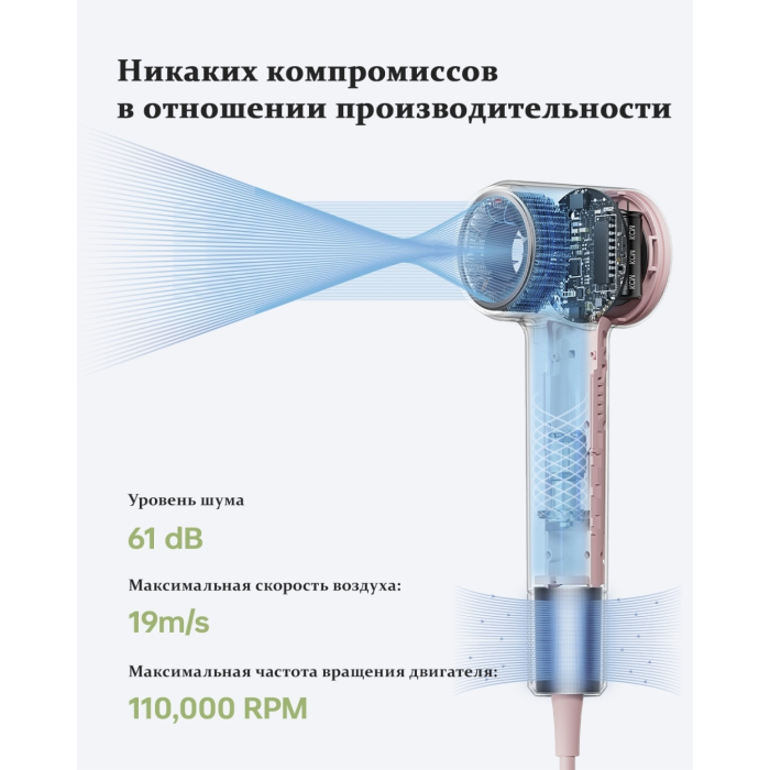 Laifen MINI pink компактный фен 1100 Вт