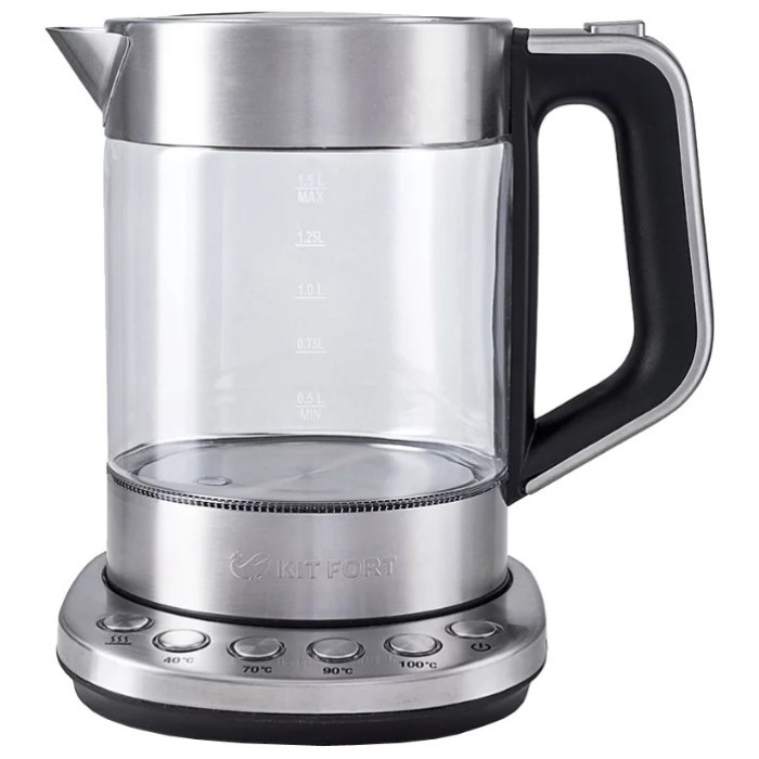 Электрочайник Kitfort КТ-616 серебристый