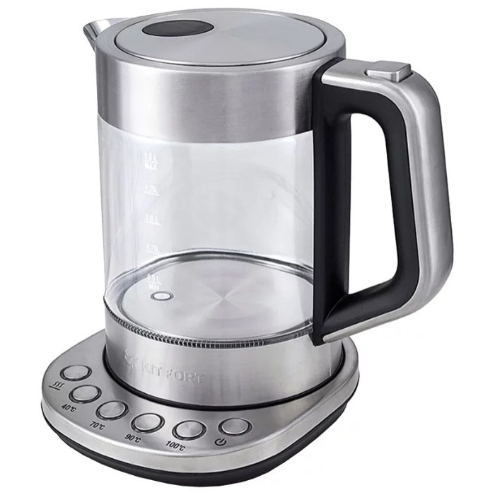 Электрочайник Kitfort КТ-616 серебристый