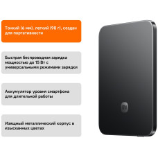 Портативный внешний аккумулятор Xiaomi UltraThin Magnetic Power Bank 5000 15W GL Graphite Black