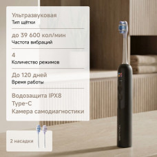 TROUVER звуковая щетка Fresh 20 Vision Black щетина мягкая черный