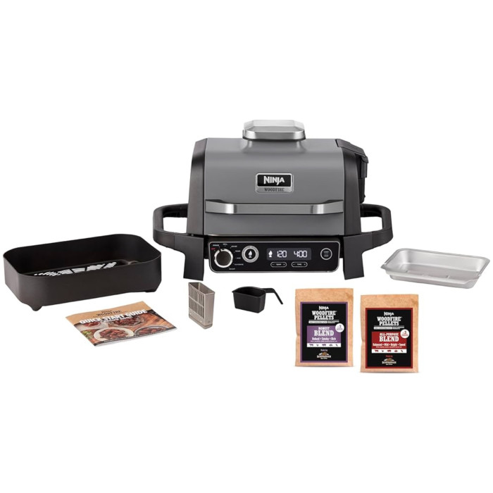 Электрогриль NINJA KITCHEN Woodfire Electric BBQ Grill & Smoker OG701EU