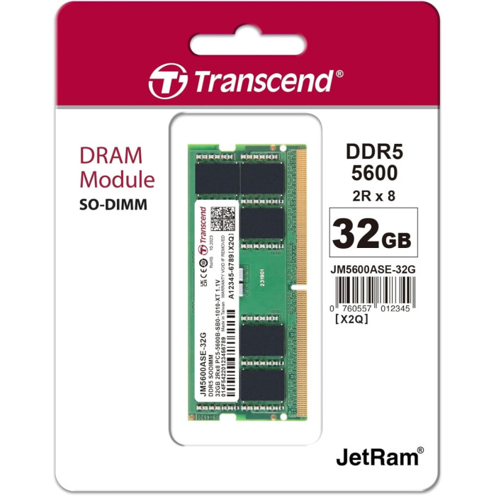 Память оперативная DDR5 Notebook Transcend JM5600ASE-32G