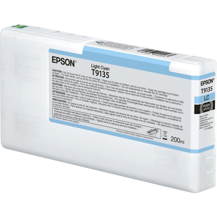 Epson C13T913500 без чипа голубой (cyan)