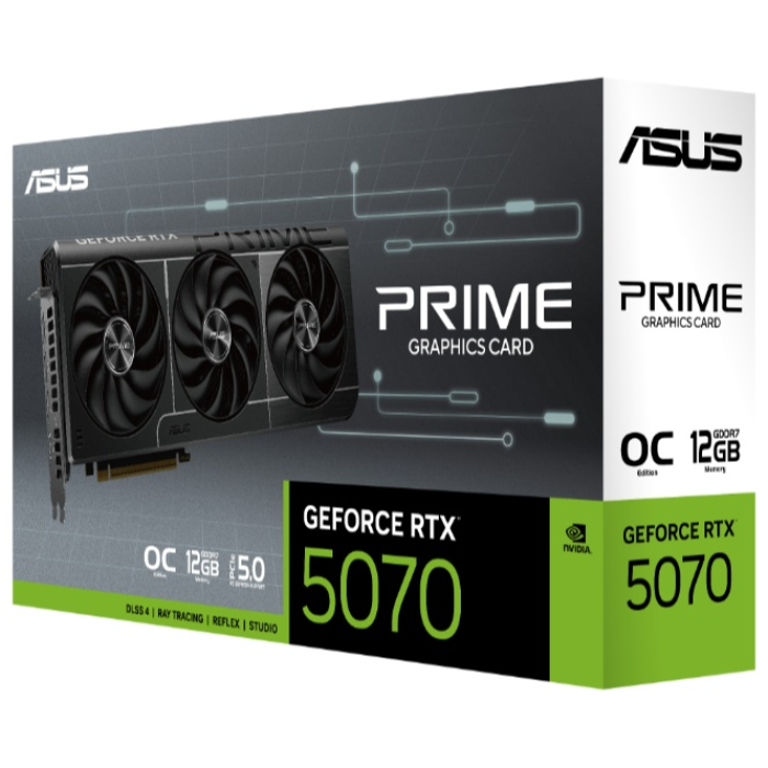 ASUS Видеокарта ASUS GeForce PRIME-RTX5070-O12G GDDR7 12GB 192-bit 1xHDMI 3xDP 12 Гб