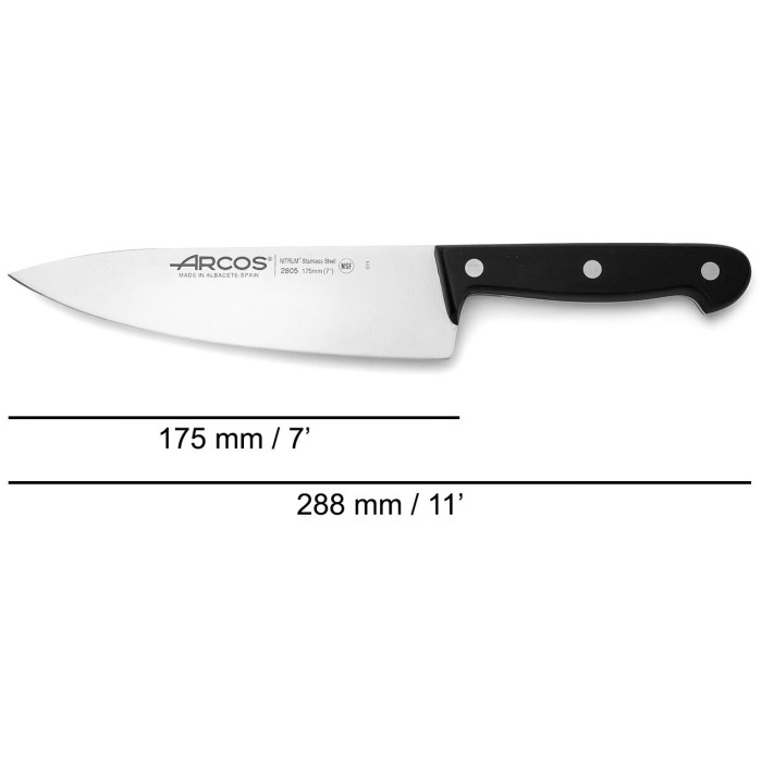 ARCOS шеф-нож Universal 280504, лезвие: нержавеющая сталь 1 шт