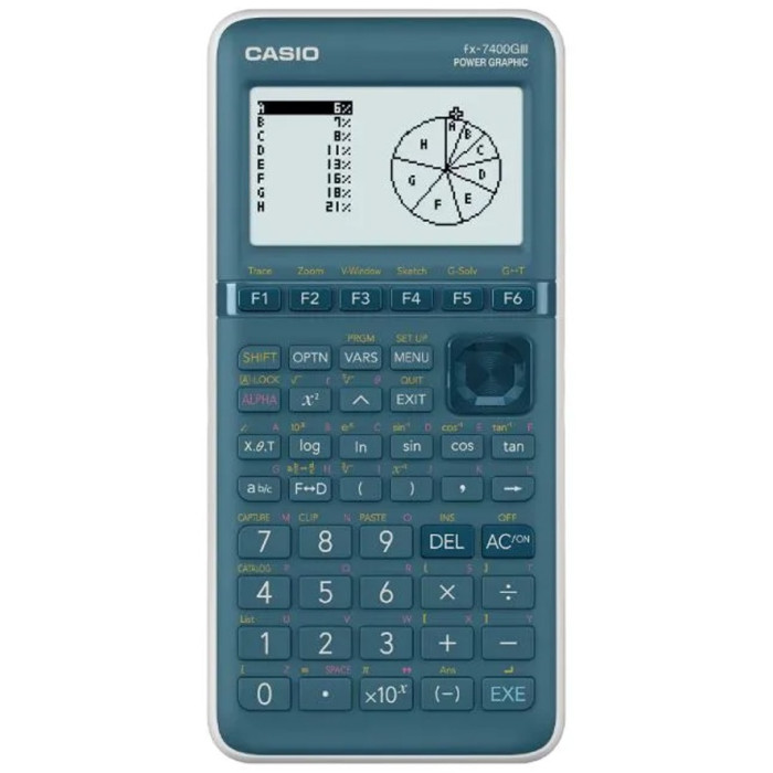 CASIO FX-7400GIII-W-ET, 10+2-разрядный, голубой