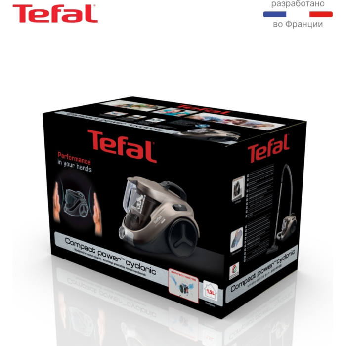 Tefal Compact Power Cyclonic TW3786 черный, коричневый