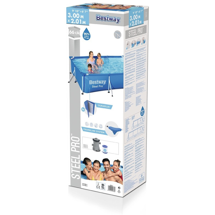 Бассейн каркасный Bestway 56411, 300x201x66 см