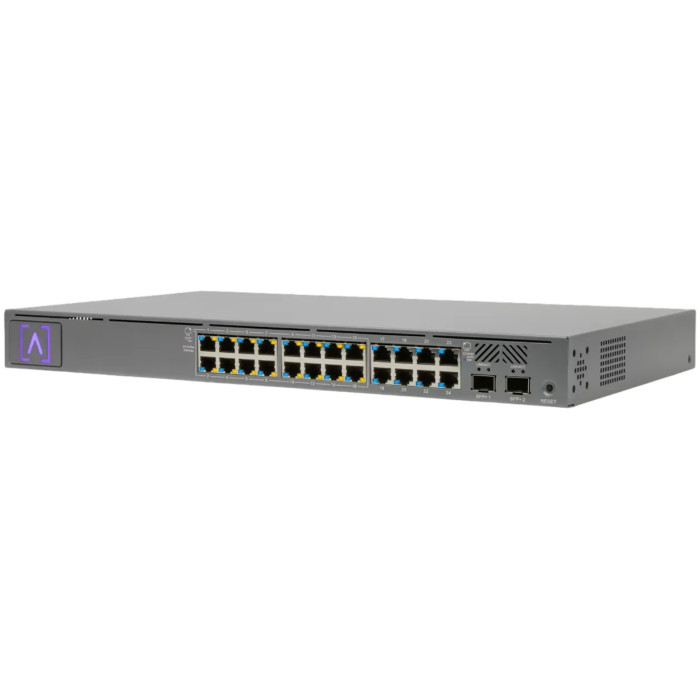 Коммутатор Alta Labs, S24-POE, 24xGb LAN, 2xSFP+, 16xPoE+, BT, Mobile App, IGMP, L2 layer, PoE 240W