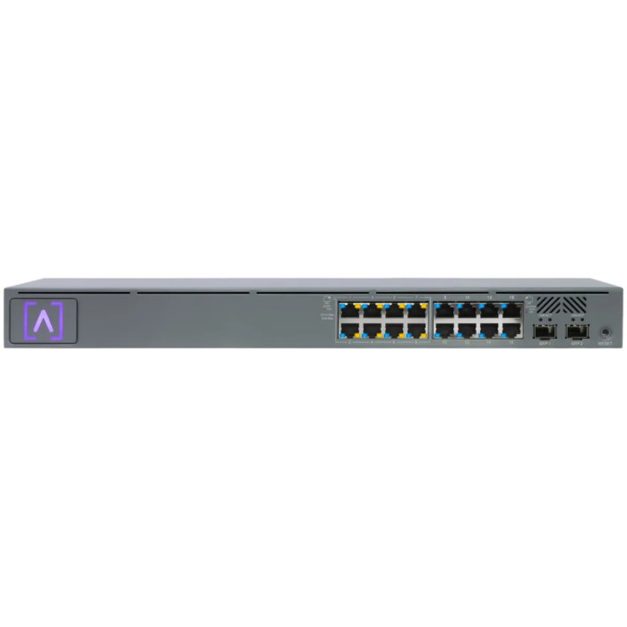 Коммутатор Alta Labs, S16-POE, 16xGb LAN, 2xSFP, 8xPoE+, BT, Mobile App, IGMP, L2 layer, PoE 120W