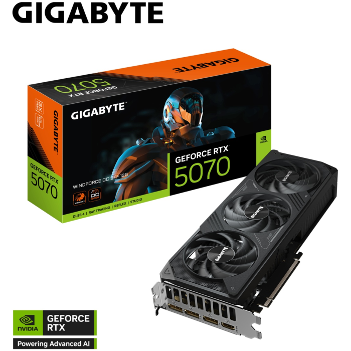 GIGABYTE RTX 5070 GV-N5070WF3OC-12GD WINDFORCE OC SFF 12 Гб